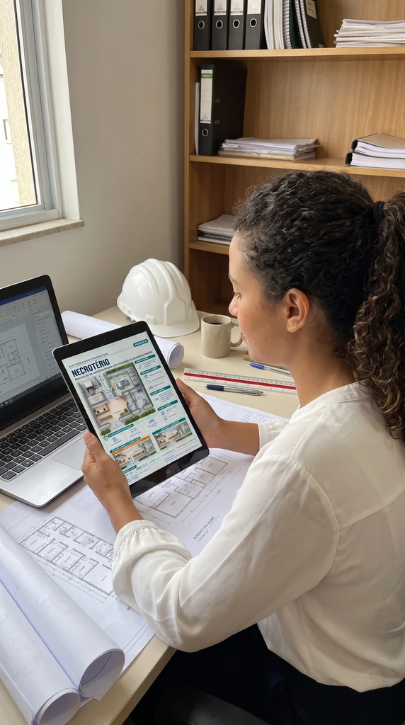 Consulta de necrotério em tablet